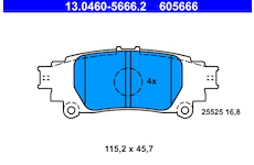 Sada brzdových destiček, kotoučová brzda ATE 13.0460-5666.2