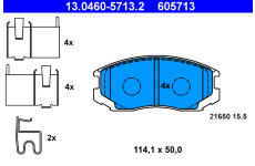 Sada brzdových platničiek kotúčovej brzdy ATE 13.0460-5713.2