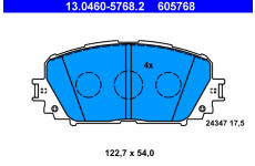 Sada brzdových platničiek kotúčovej brzdy ATE 13.0460-5768.2