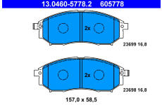 Sada brzdových destiček, kotoučová brzda ATE ATE 13.0460-5778.2
