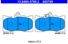 Sada brzdových platničiek kotúčovej brzdy ATE 13.0460-5789.2