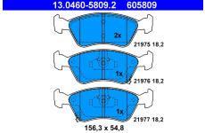 Sada brzdových platničiek kotúčovej brzdy ATE 13.0460-5809.2