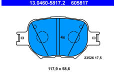 Sada brzdových platničiek kotúčovej brzdy ATE 13.0460-5817.2