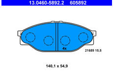 Sada brzdových destiček, kotoučová brzda ATE 13.0460-5892.2