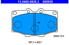 Sada brzdových destiček, kotoučová brzda ATE 13.0460-5935.2