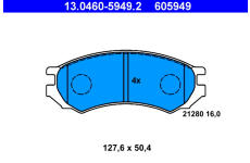 Sada brzdových destiček, kotoučová brzda ATE 13.0460-5949.2