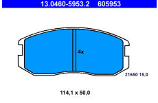 Sada brzdových platničiek kotúčovej brzdy ATE 13.0460-5953.2