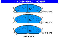 Sada brzdových platničiek kotúčovej brzdy ATE 13.0460-5957.2