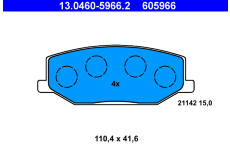 Sada brzdových platničiek kotúčovej brzdy ATE 13.0460-5966.2