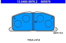 Sada brzdových platničiek kotúčovej brzdy ATE 13.0460-5976.2