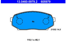 Sada brzdových platničiek kotúčovej brzdy ATE 13.0460-5979.2