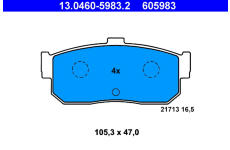 Sada brzdových platničiek kotúčovej brzdy ATE 13.0460-5983.2