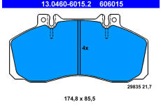 Sada brzdových platničiek kotúčovej brzdy ATE 13.0460-6015.2