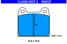 Sada brzdových platničiek kotúčovej brzdy ATE 13.0460-6027.2