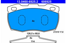 Sada brzdových platničiek kotúčovej brzdy ATE 13.0460-6925.2