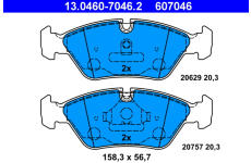 Sada brzdových platničiek kotúčovej brzdy ATE 13.0460-7046.2
