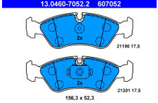 Sada brzdových destiček, kotoučová brzda ATE 13.0460-7052.2