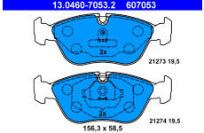 Sada brzdových platničiek kotúčovej brzdy ATE 13.0460-7053.2