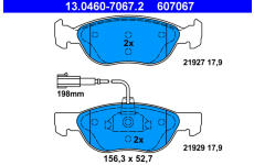 Sada brzdových platničiek kotúčovej brzdy ATE 13.0460-7067.2
