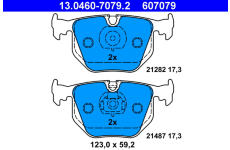 Sada brzdových platničiek kotúčovej brzdy ATE 13.0460-7079.2