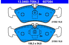 Sada brzdových destiček, kotoučová brzda ATE 13.0460-7084.2