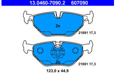 Sada brzdových platničiek kotúčovej brzdy ATE 13.0460-7090.2