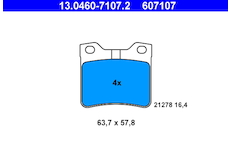 Sada brzdových destiček, kotoučová brzda ATE 13.0460-7107.2