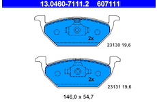 Sada brzdových destiček, kotoučová brzda ATE ATE 13.0460-7111.2