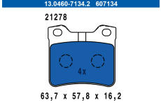 Sada brzdových destiček, kotoučová brzda ATE 13.0460-7134.2