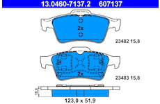 Sada brzdových destiček, kotoučová brzda ATE 13.0460-7137.2