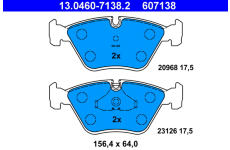 Sada brzdových destiček, kotoučová brzda ATE 13.0460-7138.2