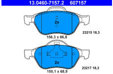 Sada brzdových destiček, kotoučová brzda ATE 13.0460-7157.2