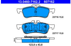 Sada brzdových platničiek kotúčovej brzdy ATE 13.0460-7162.2