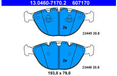 Sada brzdových platničiek kotúčovej brzdy ATE 13.0460-7170.2