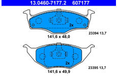 Sada brzdových destiček, kotoučová brzda ATE 13.0460-7177.2