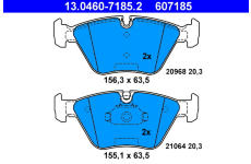 Sada brzdových platničiek kotúčovej brzdy ATE 13.0460-7185.2