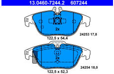 Sada brzdových destiček, kotoučová brzda ATE ATE 13.0460-7244.2