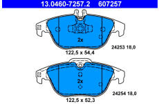 Sada brzdových destiček, kotoučová brzda ATE 13.0460-7257.2