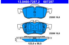 Sada brzdových destiček, kotoučová brzda ATE 13.0460-7287.2
