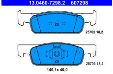 Sada brzdových destiček, kotoučová brzda ATE 13.0460-7298.2