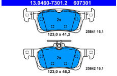 Sada brzdových destiček, kotoučová brzda ATE ATE 13.0460-7301.2