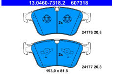 Sada brzdových platničiek kotúčovej brzdy ATE 13.0460-7318.2