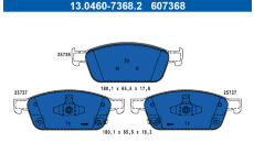 Sada brzdových platničiek kotúčovej brzdy ATE 13.0460-7368.2
