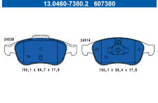 Sada brzdových platničiek kotúčovej brzdy ATE 13.0460-7380.2