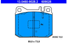 Sada brzdových platničiek kotúčovej brzdy ATE 13.0460-9028.2