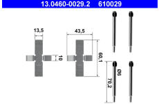Sada příslušenství, obložení kotoučové brzdy ATE 13.0460-0029.2