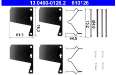 Sada příslušenství, obložení kotoučové brzdy ATE 13.0460-0126.2