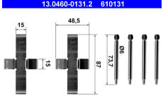 Sada príslużenstva oblożenia kotúčovej brzdy ATE 13.0460-0131.2