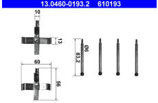 Sada prislusenstvi, oblozeni kotoucove brzdy ATE 13.0460-0193.2