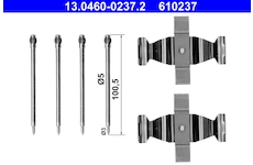 Sada prislusenstvi, oblozeni kotoucove brzdy ATE 13.0460-0237.2